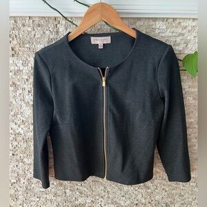 Philosophy Women’s Ponte Full Zip Cropped Blazer Jacket